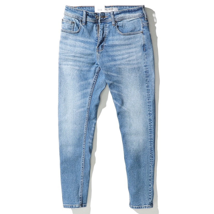 Quần jean xanh trơn DEFOXX form slimfit - JEAN WASH DEFOXX BLUE 220223 | LASTORE MENSWEAR