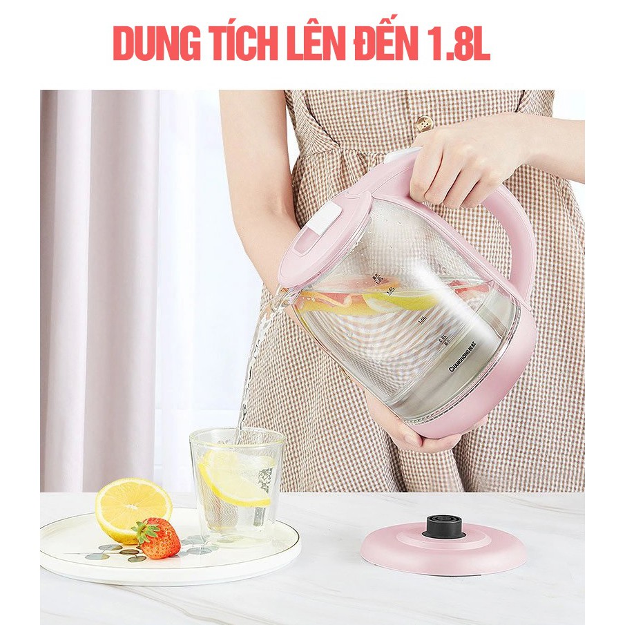 Bình Siêu Tốc Thủy Tinh - 1.8l, 1500W, Đun Sôi Từ 4-6p