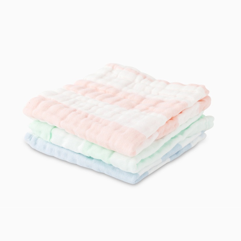 Set 3 Yếm Ăn Cotton Mềm Mại Thấm Hút Tốt Dành Cho Em Bé