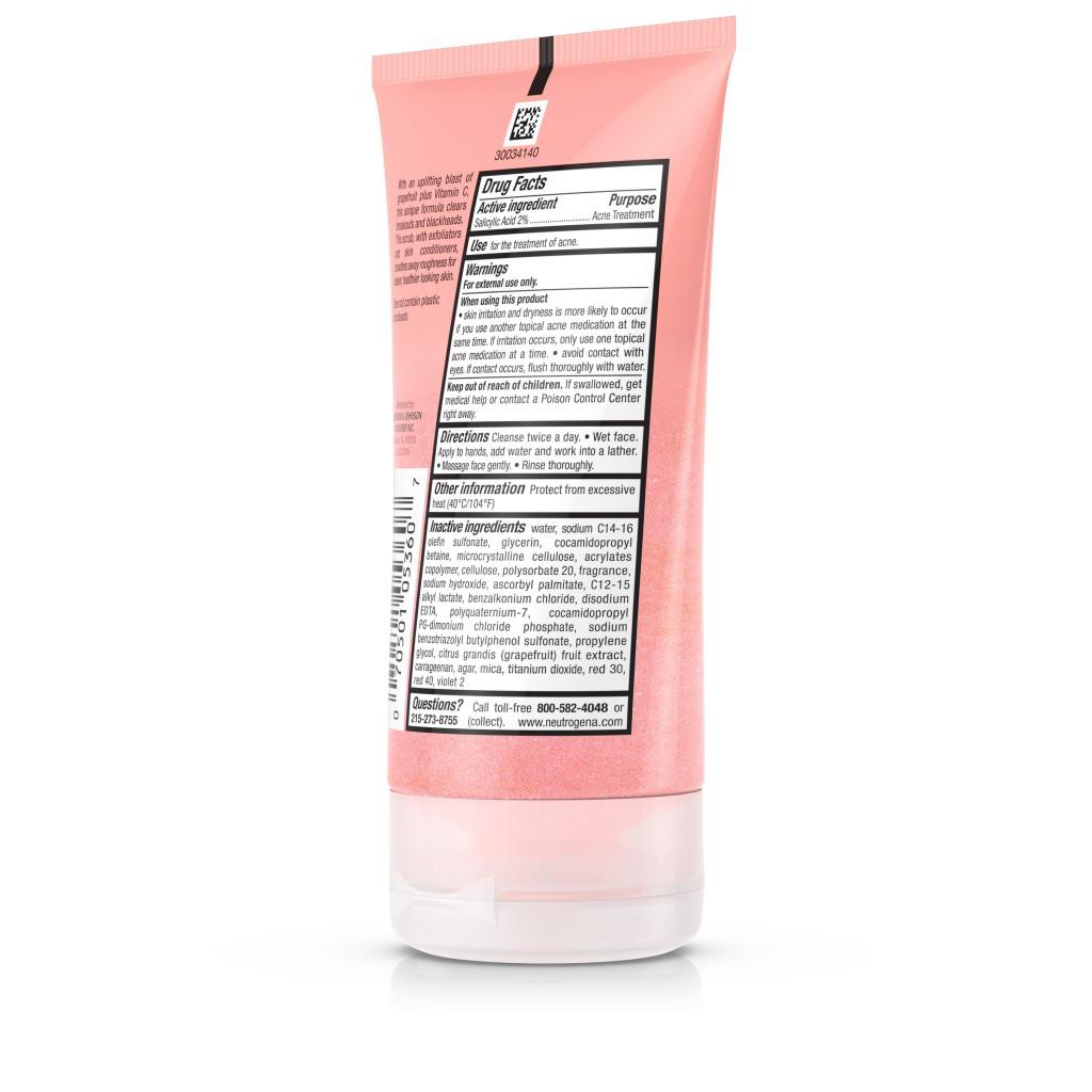 Sữa Rửa Mặt Neutrogena Oil Free Acne Wash Pink Grapefruit Scrub (124ml) _ NTG028SRM