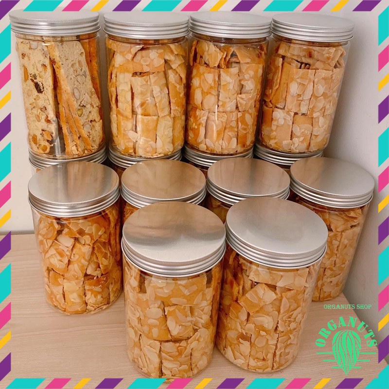 Bánh Ngói Hạnh Nhân Truyền Thống/Hạt Bí HomeMade - Bánh Ăn Kiêng Giảm Cân Không Đường Mix Hạt by Organuts