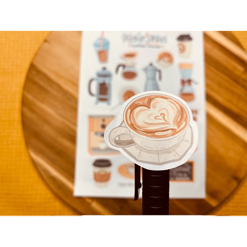 Sticker sheet coffee house - Sticker thiết kế | Bullet journal sticker - unim001