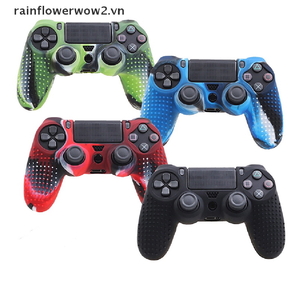 Vỏ Bọc Tay Cầm Chơi Game PlayStation 4 PS4 Bằng Cao Su Silicon Họa Tiết Rằn Ri