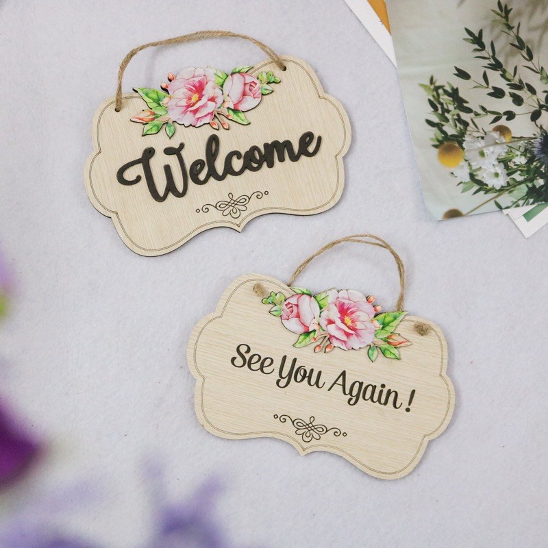 Bảng gỗ WELCOME