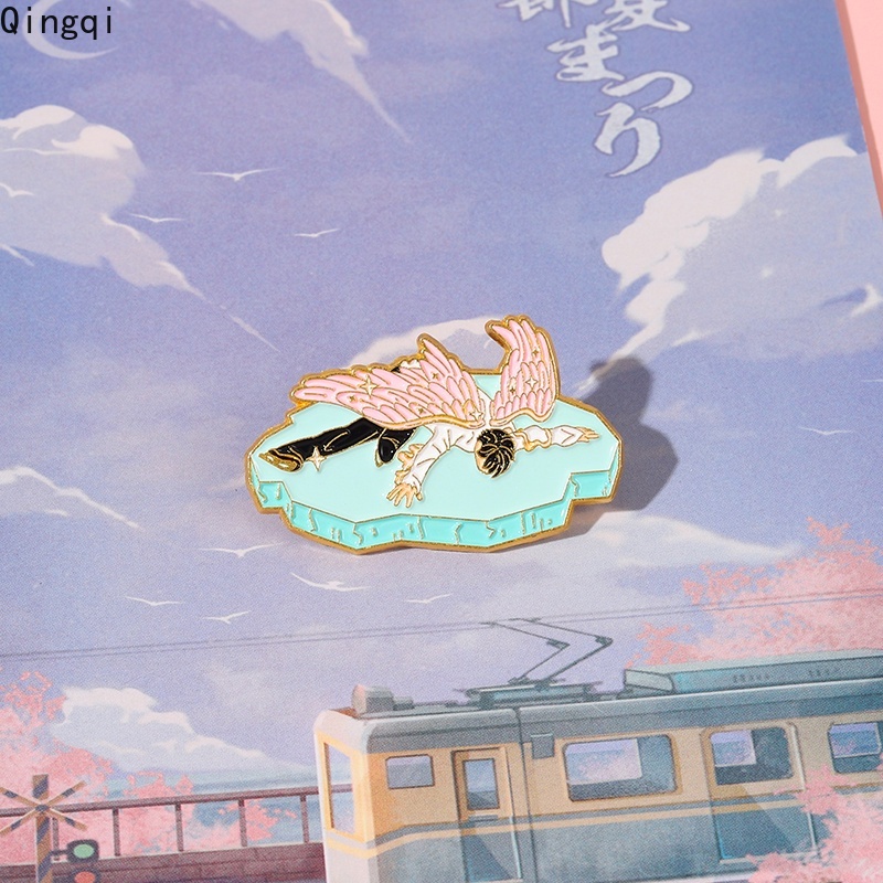 Ghim cài áo MISS ZOE bằng kim loại tráng men họa tiết hoạt hình yuzuru hanyu