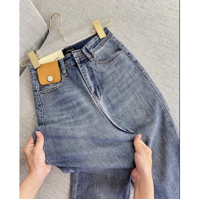 Quần Jean nữ cạp lưng siêu cao dài 98cm từ đáy quần xuống chân 66cm | BigBuy360 - bigbuy360.vn