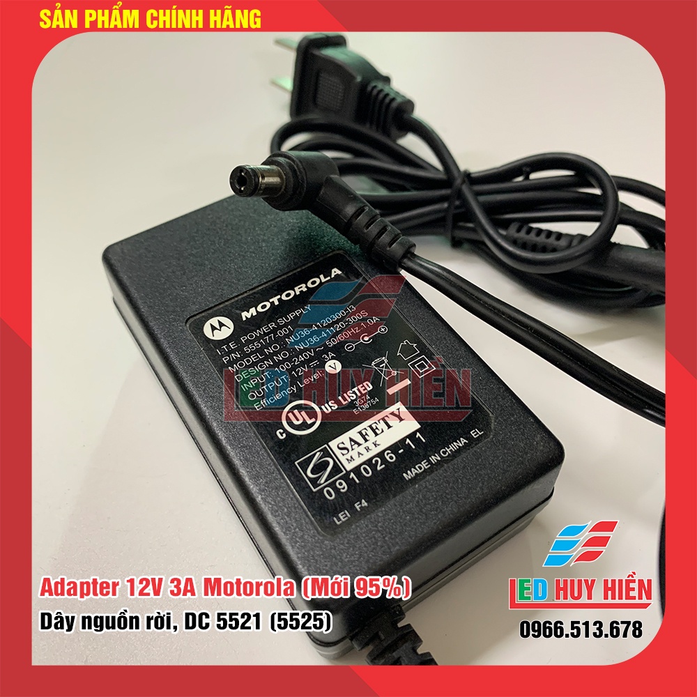 Nguồn 12v 3a HUNCO, Sony, MOTOROLA ,nguồn Led 12v 3a 36W apdapter chất lượng cao
