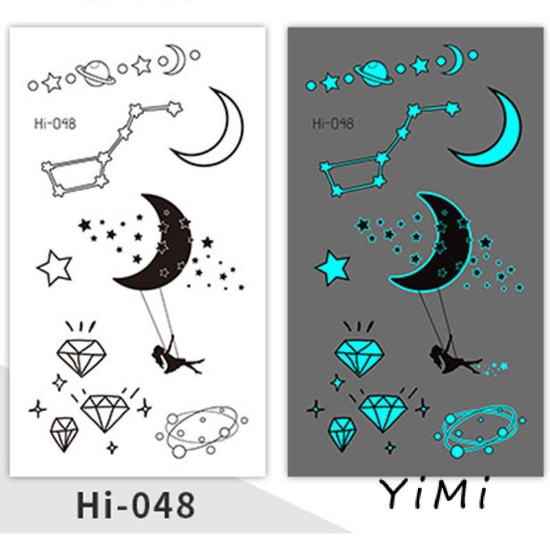 Miếng Dán Hình Xăm Phát Quang Chống Thấm Nước Hình Bướm Độc Đáo