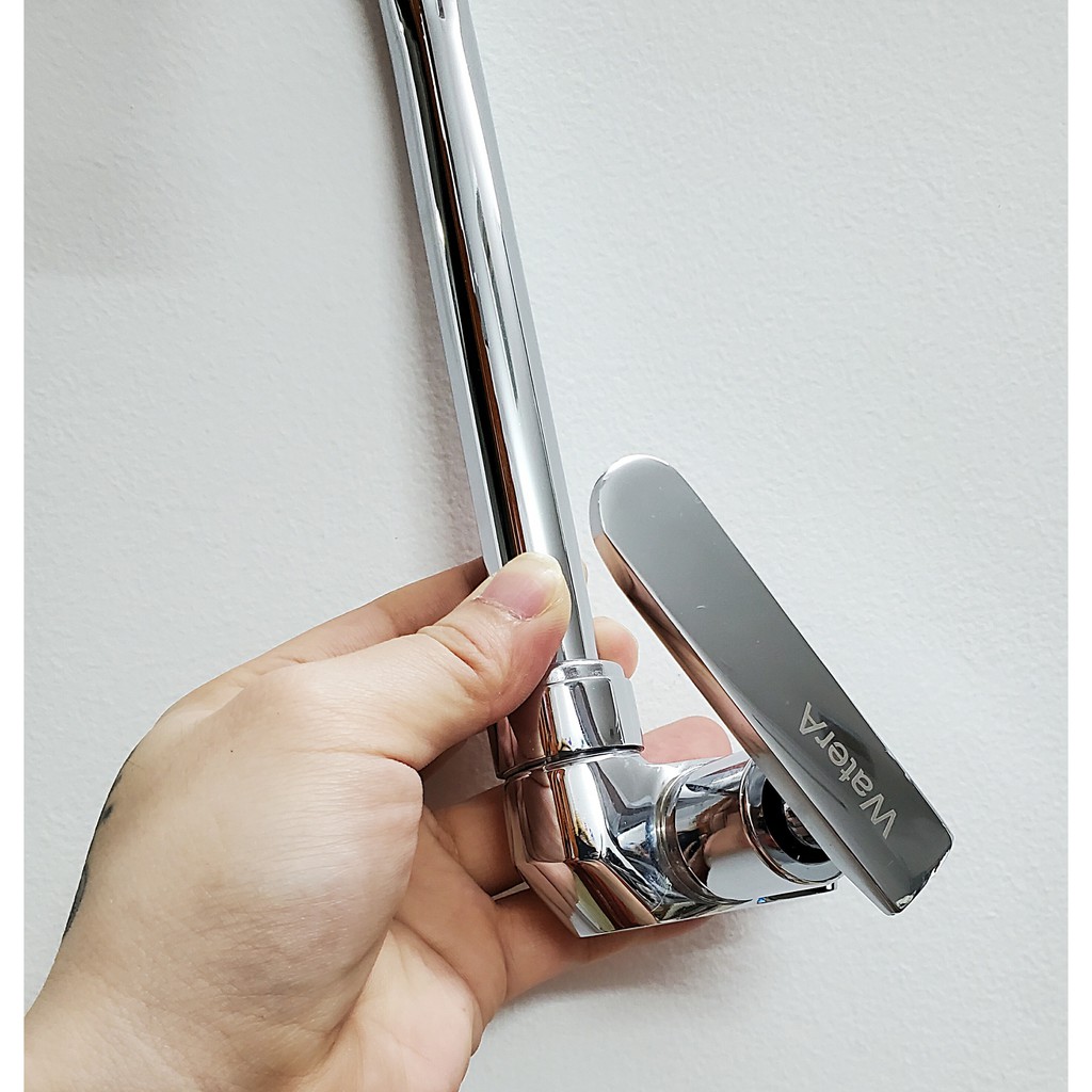 Vòi rửa chén bát một đường nước lạnh - âm tường xi bóng