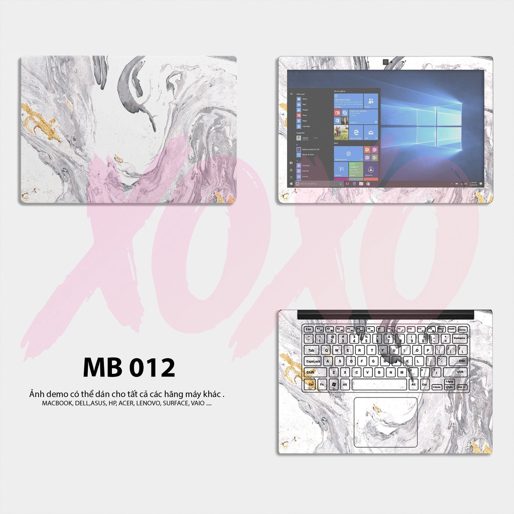 Miếng Dán Skin Laptop Mẫu Vân Đá Gold  - Decal Dán có cho Dell, Hp, Asus, Lenovo, Acer, MSI, Surface,Vaio, Macbook