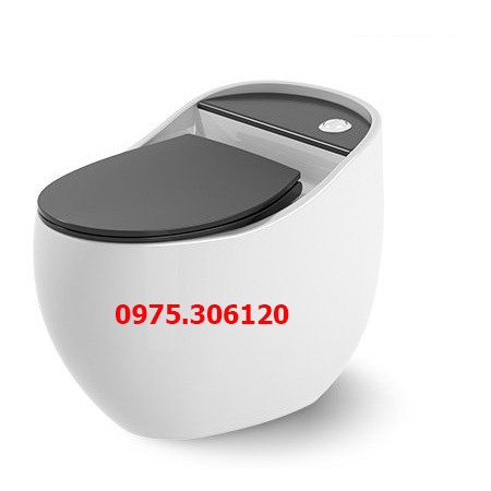 Bồn cầu trứng, bệt trứng, bồn cầu một khối, bệt liền khối 935TNA TRẮNG ĐEN