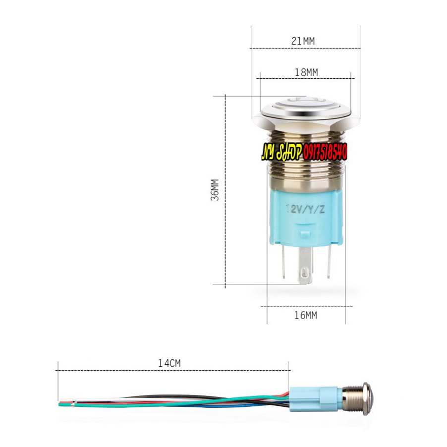 CÔNG TẮC LED LOGO ( HONDA, YAMAHA,MONTER,POWER) TẶNG KÈM JACK CẮM Ảnh thật Sp