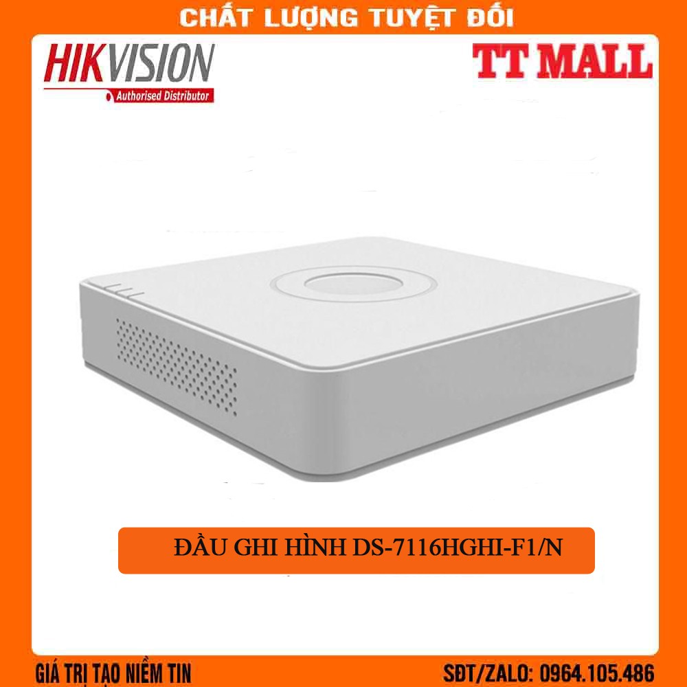 Đầu ghi hình HD-TVI 16 kênh TURBO 3.0 HIKVISION DS-7116HGHI-F1/N