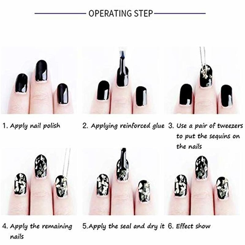 Hộp Kim Tuyến 3D Lấp Lánh Trang Trí Móng Tay