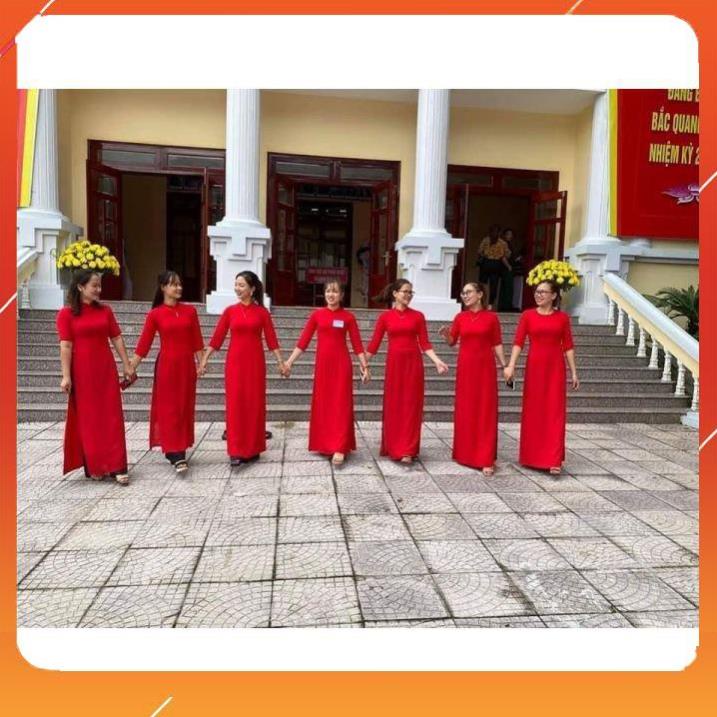 Áo Dài Đồng Phục Các Màu Phong Phú - Cổ Cao, Cổ Tròn, Nhiều Màu Sắc Lựa Chọn - Cam Kết Vải Siêu Đẹp