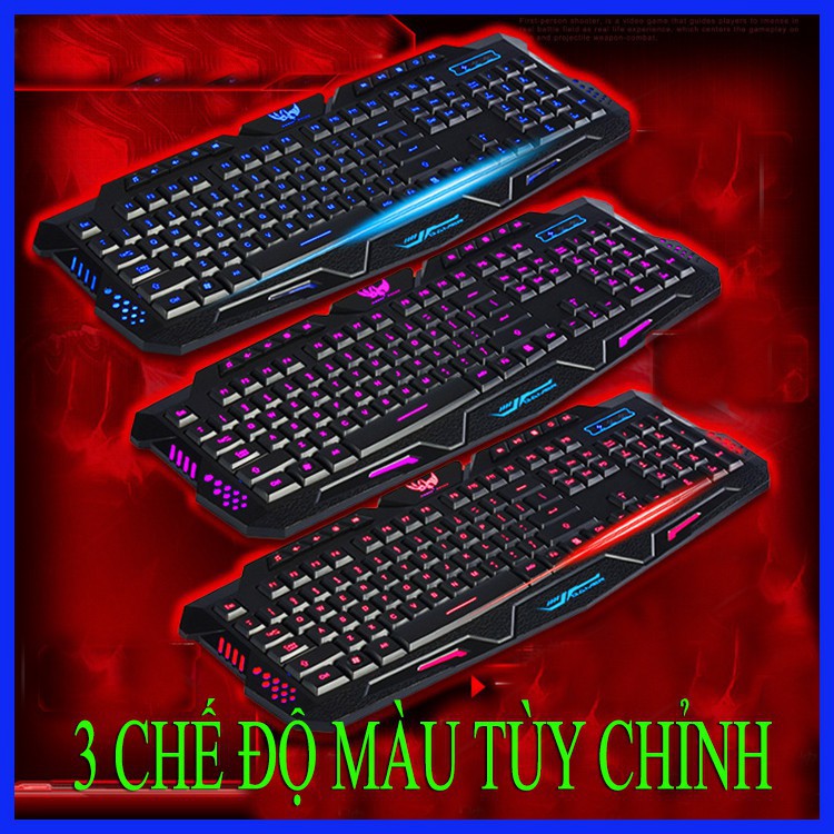 Bàn phím máy tính ❤️FREESHIP❤️ Bàn phím gaming dành cho các game thủ thiết kế đèn led có dây cao cấp M-200