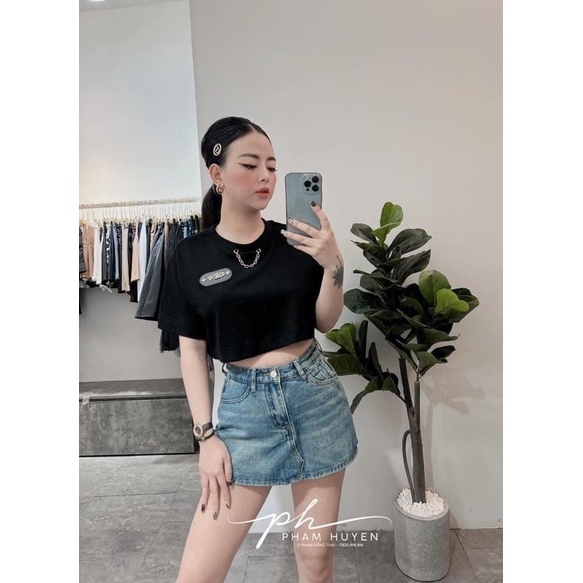 QUẦN GIẢ VÁY JEANS NGẮN NỮ BASIC QUẢNG CHÂU LOẠI 1 MS24991 (G1-6)