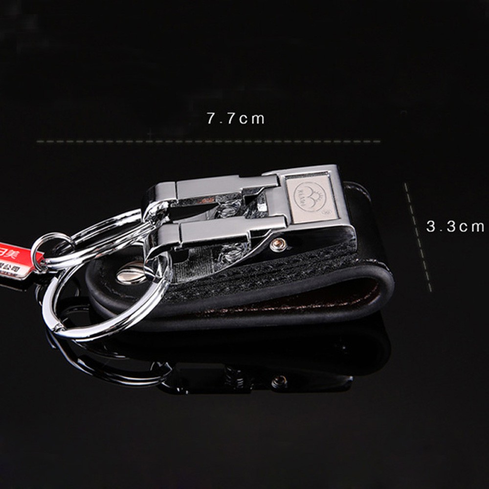 Móc khoá dây nịt da thật có thể tháo rời