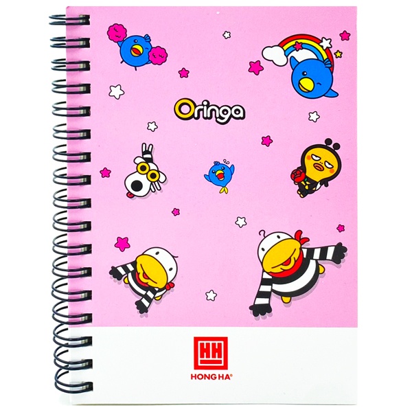 Sổ Lò Xo Ngang Oringa A6 200 Trang Hồng Hà 4166 - Màu Hồng