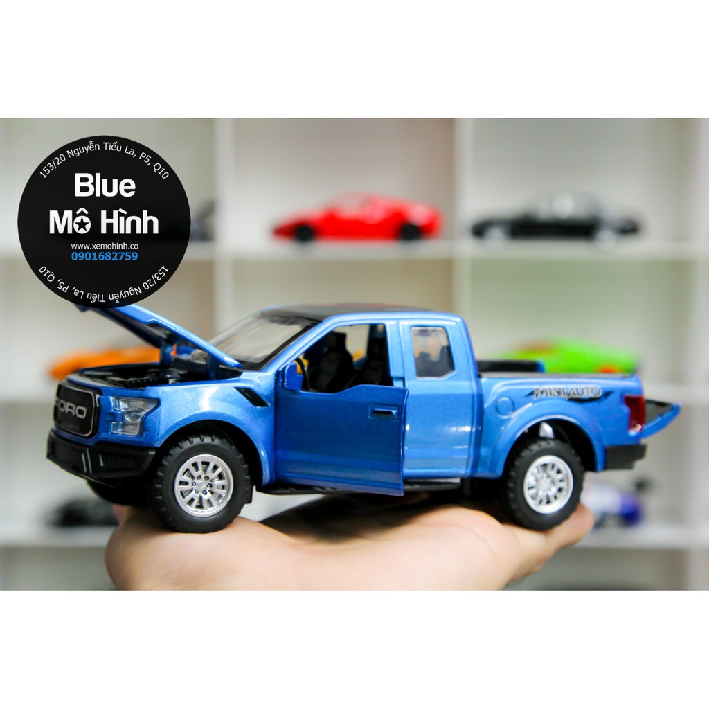 Xe mô hình bán tải Ford F150 Raptor Pickup 1:32 Xanh