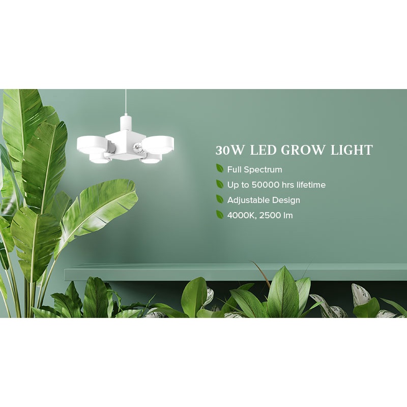 Đèn LED Sansi cánh quạt chuyên dùng trồng cây trong nhà, cây kiểng lá, rau ăn lá