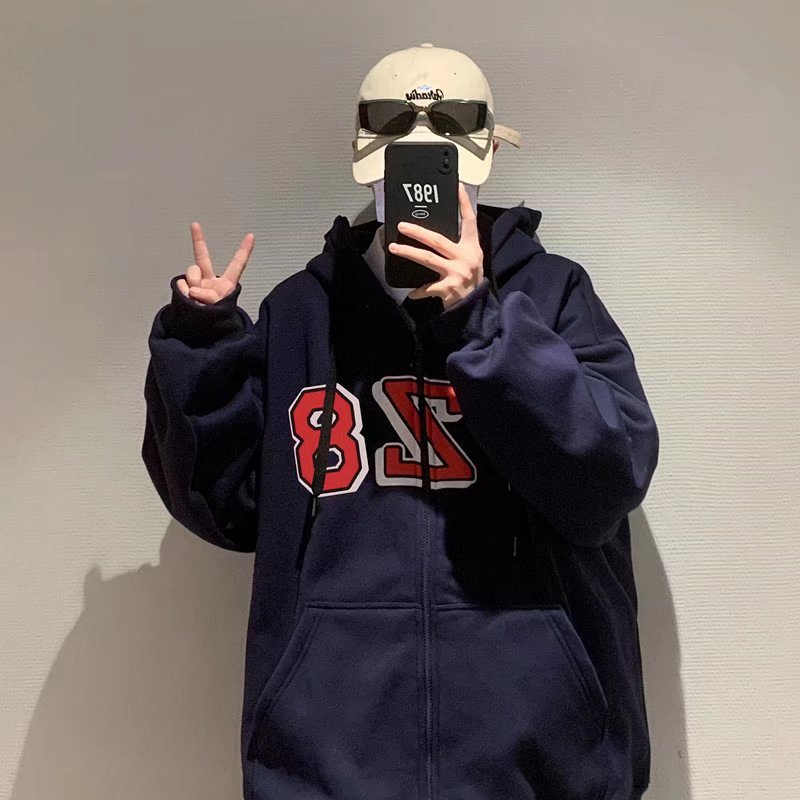 Áo Khoác Hoodie In Chữ Thời Trang Dành Cho Cặp Đôi