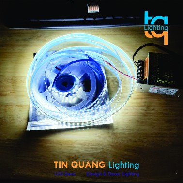 CUỘN LED DÂY 5 MÉT 12V, Cuộn led dây dán 12V 2835 * 120 led / Mét có keo 2 mặt