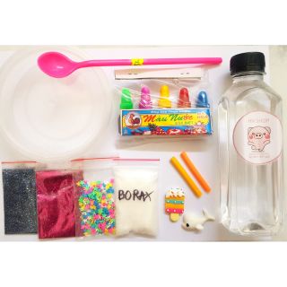 Bộ kit làm slime trong gồm 11 món