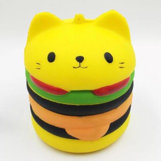 bánh humberger mèo squishy nhiều màu AA