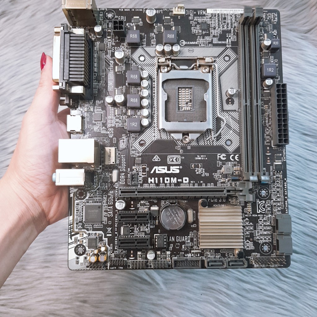 Main Asus H110M-D (Chipset Intel H110/ Socket LGA1151/ VGA onboard)-Thanh lý Main seconhand