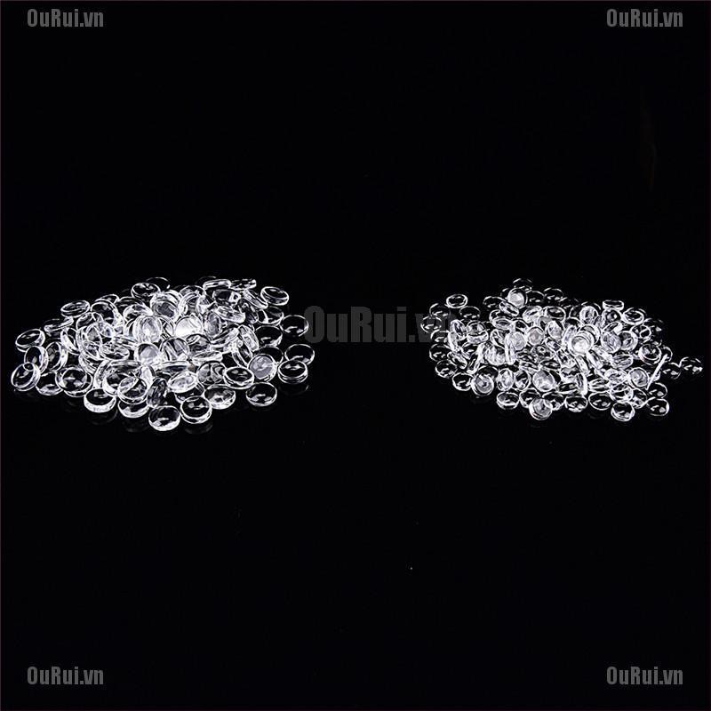 Bộ 100 Hạt Xỏ Trong Suốt Kích Thước 6mm Dùng Làm Trang Sức