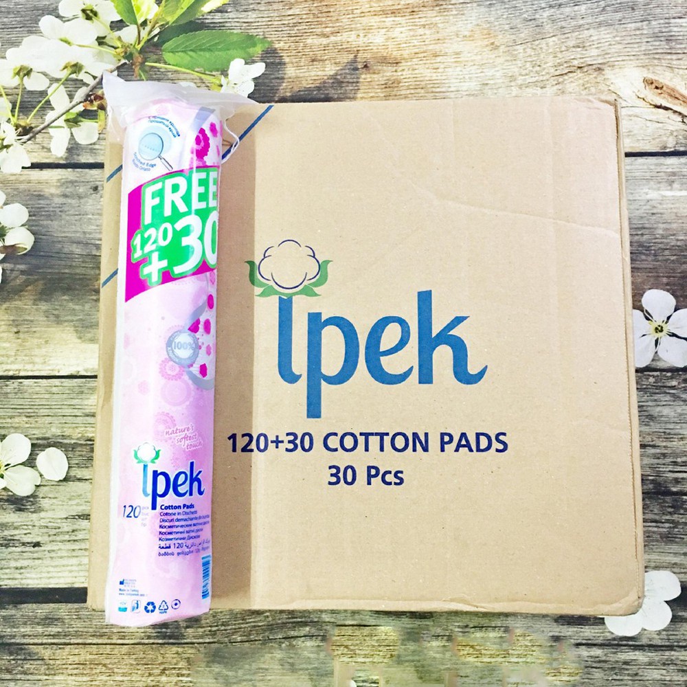 Bông Tẩy Trang Ipek Thổ Nhĩ Kỳ 150 Miếng - Cotton Pad Tẩy Trang Điểm Chính Hãng Chăm Sóc Da Dezy