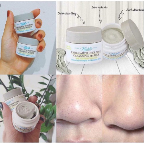 Mask đất sét Kiehl’s Rare Earth Deep Pore Cleansing Masque mini size