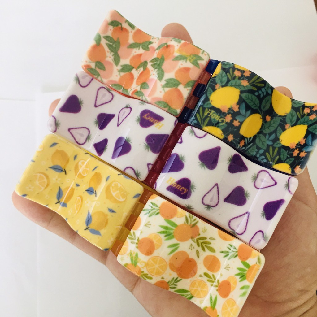 Kẹp tóc càng cua  5 răng Honey họa tiết trái cây nhiều mẫu phong cách Hàn Quốc  cực xịn xò - Selenshop