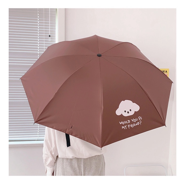Ô dù Cute gấp gọn, ô cầm tay dễ thương CUTE chắc chắn đi nắng đi mưa thoải mái họa tiết hình gấu đáng yêu 356