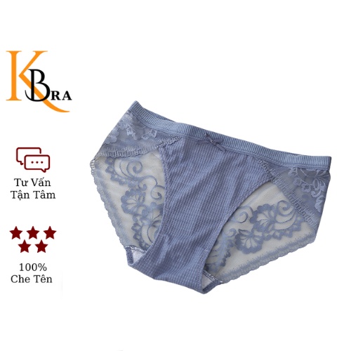 Quần lót cotton co dãn phối ren họa tiết hoa sexy cho nữ KBRA 2219