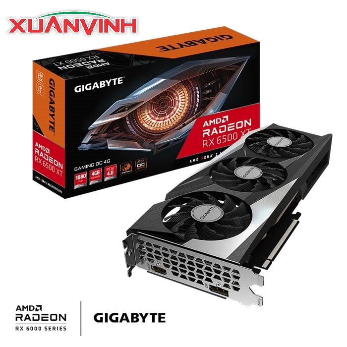 CARD MÀN HÌNH GIGABYTE RX 6500 XT GAMING OC 4G Chính hãng New