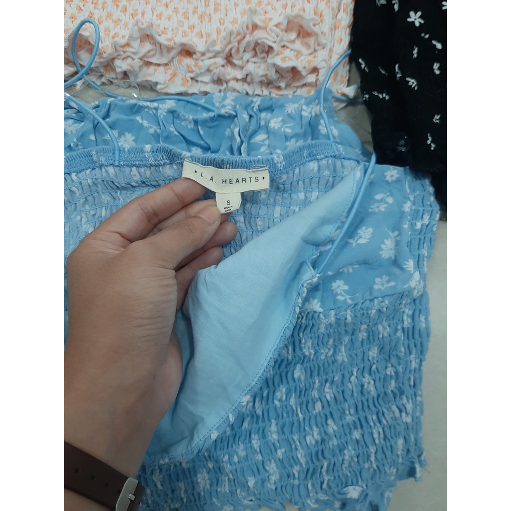 XANH DA TRỜI SZ M  - Áo 2 dây LA HEARTS xuất xịn