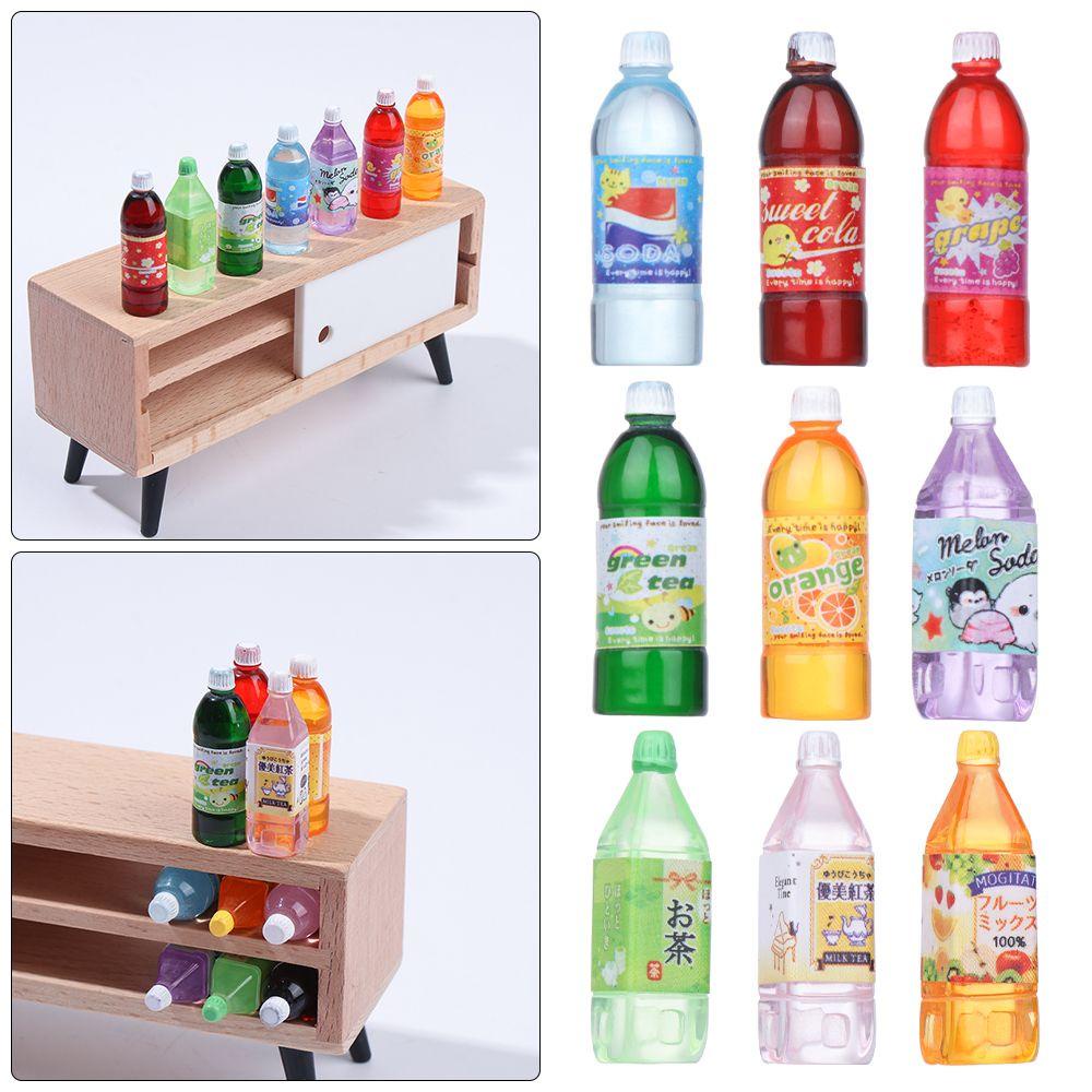 Set 10 Mô Hình Chai Nước Uống Mini Cho Nhà Búp Bê ob11