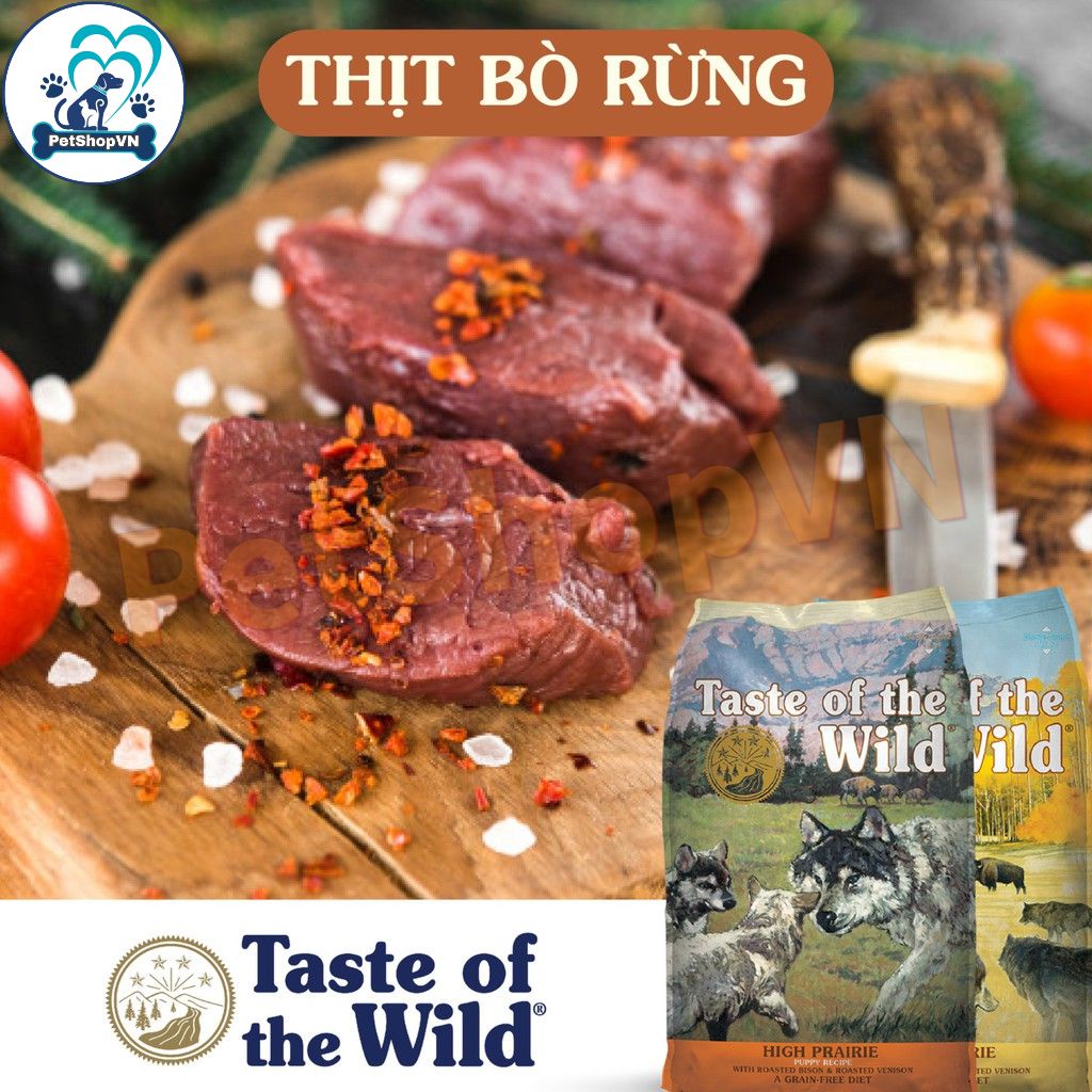 Thức Ăn Cho Chó Con Hạt TASTE OF THE WILD HIGH PRAIRIE PUPPY Vị Bò Rừng và Nai Nướng