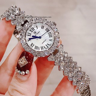 Đồng Hồ Nữ Royal Crown 6305 Silver Đá Chính Hãng 28mm