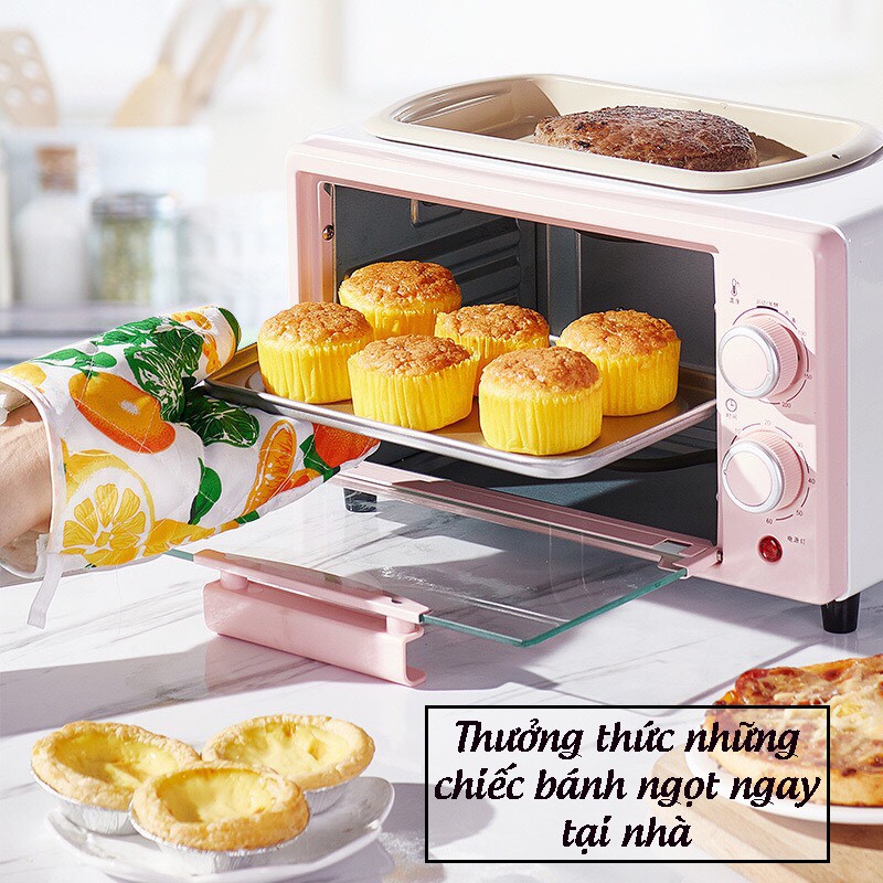 Lò Nướng Bánh Mini Đa Năng Dung Tích 10 Lít Và 12 Lít Rã Đông Nhanh - Lò Nướng Điện