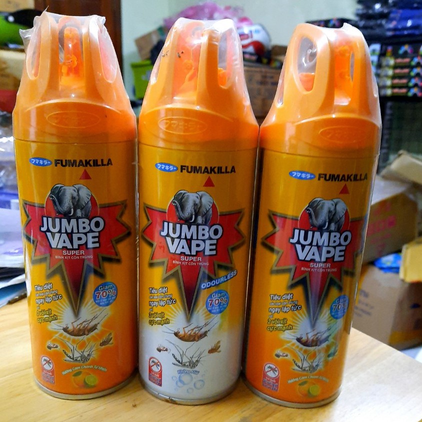 Bình xịt côn trùng hương cam chanh jumbo Vape 300ml