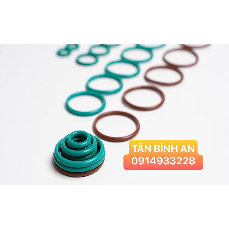 Oring FKM dày 2mm  - Combo 10 cái - Sin, ron cao su fkm,viton chịu nhiệt cao