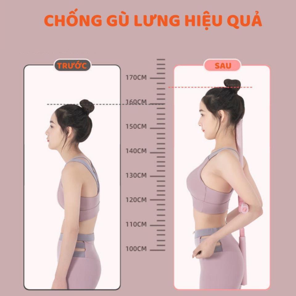 Gậy Chống Gù Lưng Tập Yoga Bằng Thép Không Gỉ - Dành cho nữ cải thiện vóc dáng, dân văn phòng ngồi nhiều