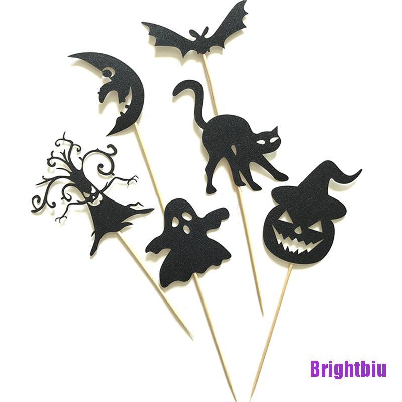 Set 6 Que Cắm Trang Trí Bánh Kem Chủ Đề Halloween