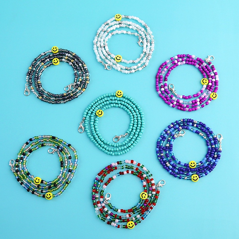 Dây đeo khẩu trang có thể điều chỉnh và kết hạt nhiều màu sắc 2022