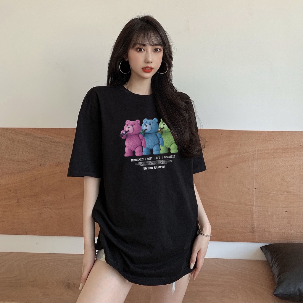 Áo phông nữ form rộng tay lỡ unisex đẹp chất vải cotton hàn quốc AT107 Miucho in hình