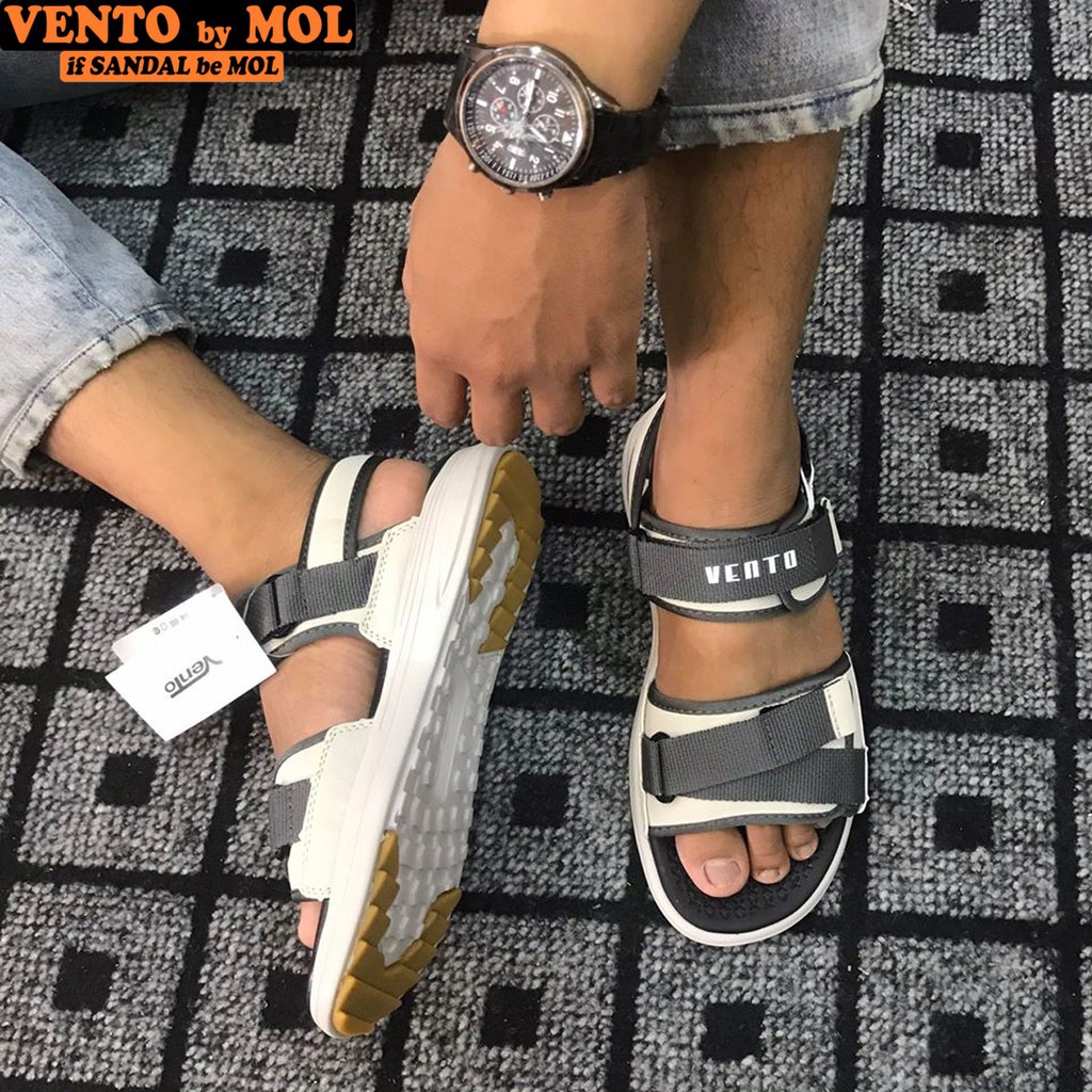 Giày sandal Vento nam quai ngang bản to có quai hậu điều chỉnh được mang đi học đi biển du lịch NB57G