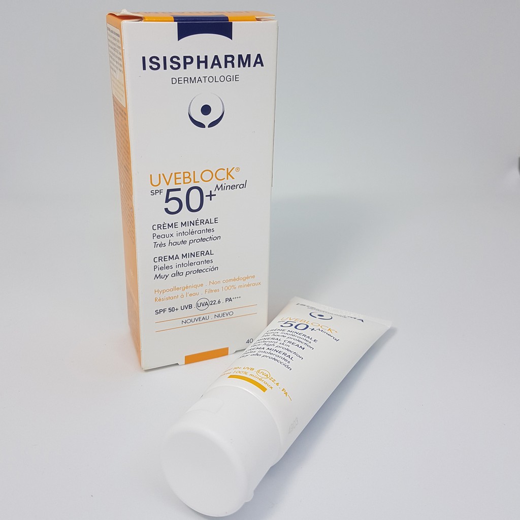 Kem Chống Nắng Isis Pharma Uveblock Spf 50+ Mineral Cream 40Ml | BigBuy360 - bigbuy360.vn
